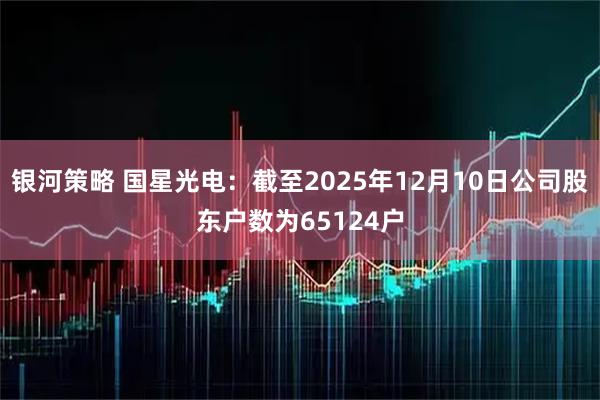 银河策略 国星光电：截至2025年12月10日公司股东户数为65124户